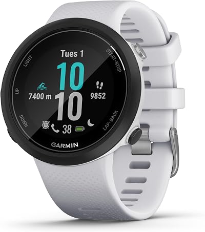 Garmin Swim 2 GPS Smartwatch 42mm Whitestone Pool Open Water Pace Stroke Count