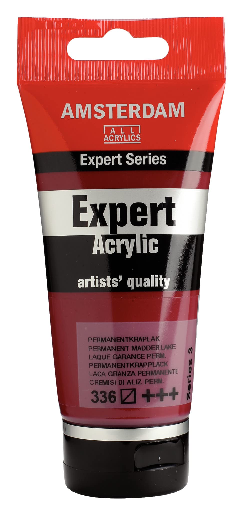 Amsterdam Expert Series Acrylic Paint Tube - Permanent Madder Lake 336-75 ml - Heavy Body - Artist Quality - Durable & Flexible - High Lightfastness - Odorless - Water-Based