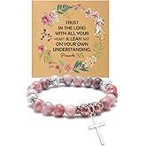 Bible Verse Bracelets with Cards Christian Gifts for Women Girls Teens Boys Sister Religious Gift for Friends Family Inspirational Beaded Bracelets First Communion Gifts Graduation Birthday Gift