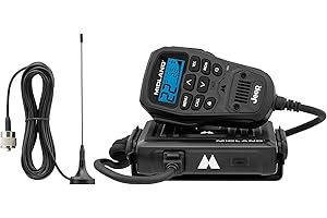 Midland® - MXT275® Jeep Branded MicroMobile GMRS Radio - 15 Watts Two-Way Radio with Integrated Control Microphone - Overland Tractors Detachable External Magnetic Mount Antenna - 8 Repeater Channels