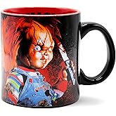 Silver Buffalo Chucky Friends Til The End Scary Ceramic Mug, 20 Ounces