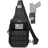 ATBP Tactical Sling Backpack With Holster Military Crossbody Bag for Men Single Shoulder Back Pack 10L