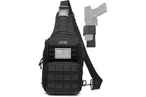 ATBP Tactical Sling Backpack With Holster Military Crossbody Bag for Men Single Shoulder Back Pack 10L