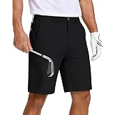 JWM Mens Golf Dress Shorts Stretch 8" &amp; 11" Inch Inseam with Zipper Pocket | All Day Comfy, Flat-Front, Lightweight, Quick-Dry, Hybrid Casual Work Hiking Fishing Performance Chino Shorts for Men Summer