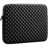 11.6 - 12.5 " Neoprene Laptop Sleeve, Evecase Diamond Foam Laptop Travel Case Bag for Acer, ASUS, Apple, HP, Del,l Lenovo Notebook, Chromebook, Macbook, Tablet - Black