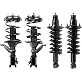 AUTOMUTO Front Rear Complete Struts Coil Assembly for Honda Civic 2003-2005 | Struts Shock Absorber Compatible with for Honda Civic 2003 2004 2005 Struts 171340L 171340R 172186 172185 (Set of 4)