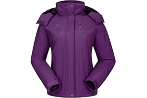 CAMELSPORTS Women's Waterproof Snow Ski Jakcet Fleece Warm Winter Coat Hooded Windproof Insulated Snowboarding Jacket