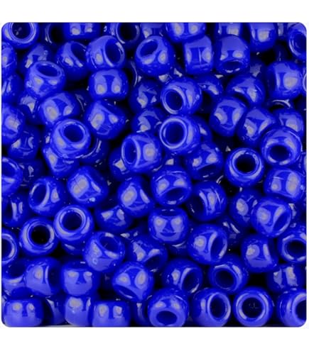 BeadTin Circus Mix Pony Beads - 500pcs 9mm Barrel Beads For Crafts & Jewelry