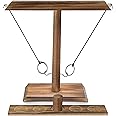 Ring Toss Games for Adults, Fun Hook and Ring Game, Handmade Wooden Interactive Game for Home, Bars and Party Classic Large Size