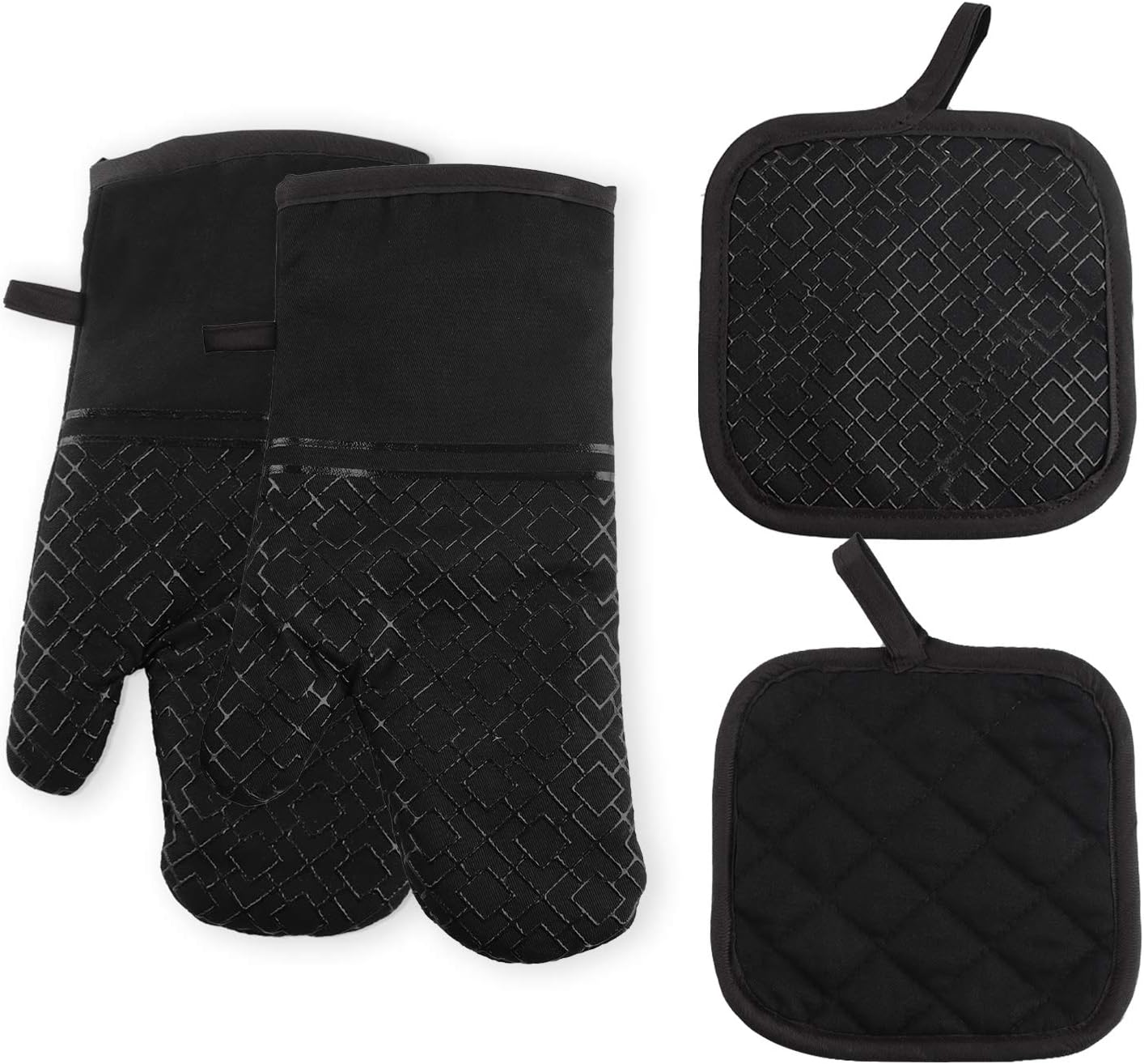 Silicone Ofenhandschuhe Set - Hitzebeständig Bis 230°C Mit Topflappen