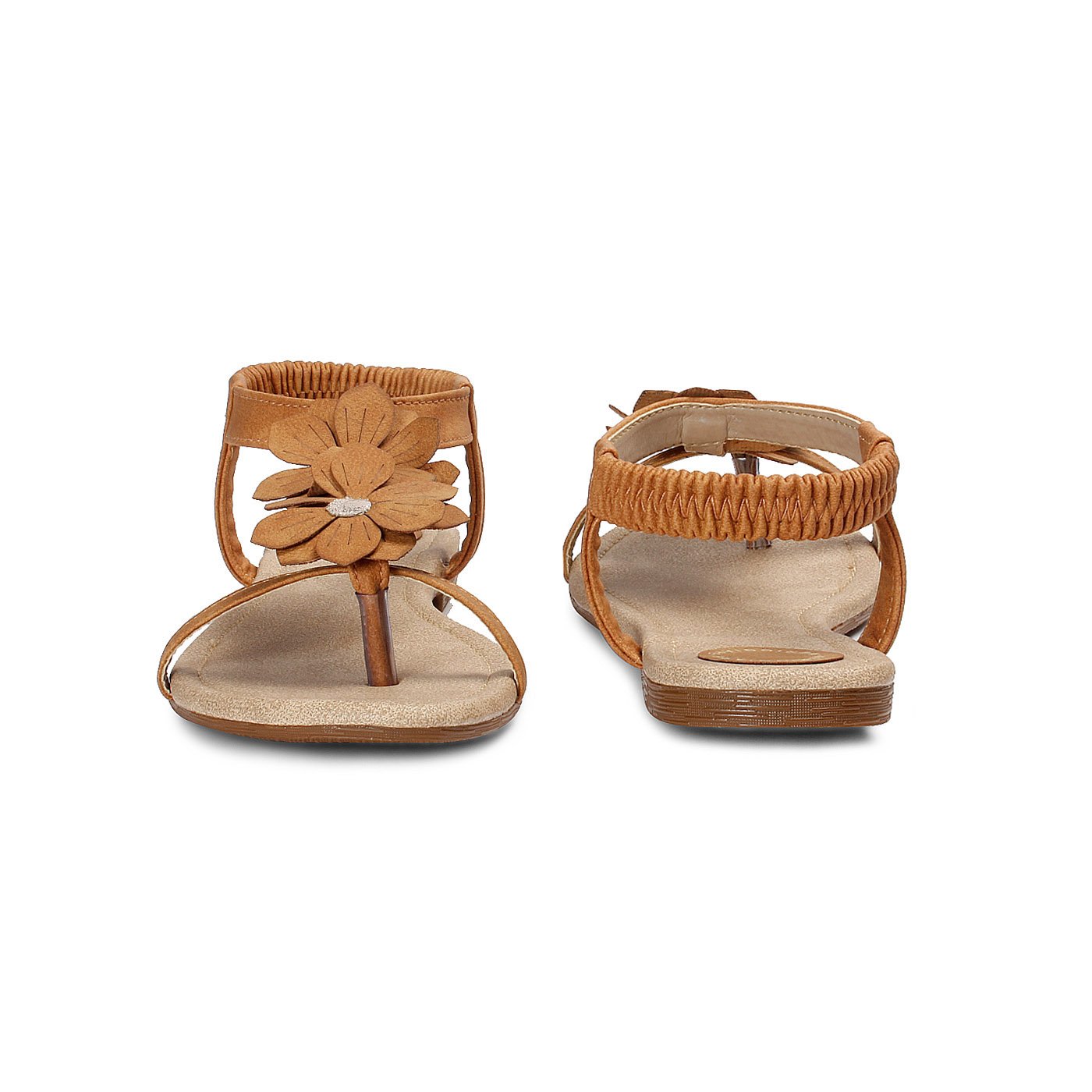 meriggiare women artificial leather beige flats