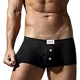 SEAUR Men's Pouch Boxer Briefs Seamless Ribbed Underwear Low Rise Breathable Trunks Stretchy Underpants