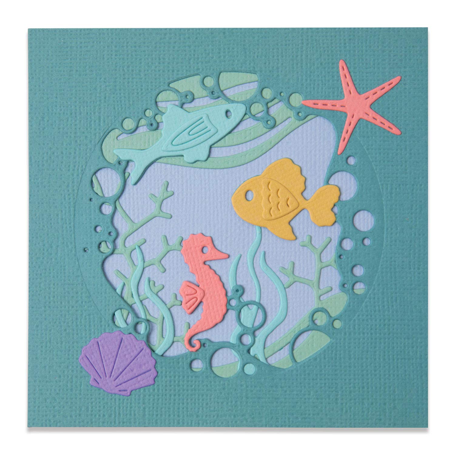 Sizzix Thinlits Die Set 9PK Ocean Scene by Olivia Rose, 665190, Multicolor, One Size