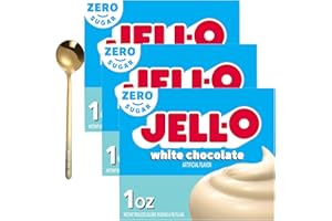 WESTLAKE ART Jell-O White Instant Pudding & Pie Filling Mix, 27.22 G, Sugar-Free, Quick & Versatile Dessert, Family-Friendly | Bundled With Golden Ss Spoon, Creamy & Convenient - (Pack Of 3)