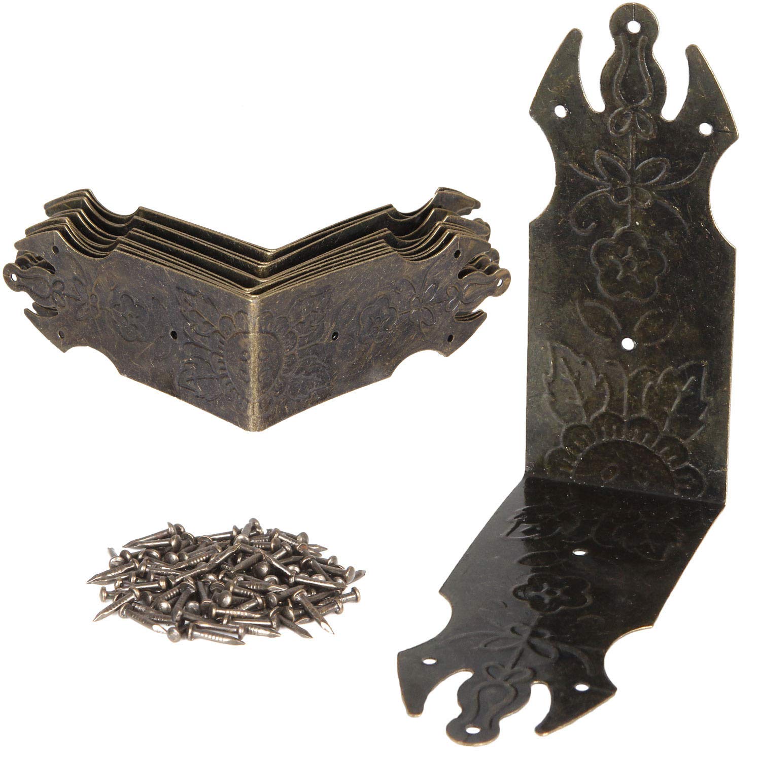 Buy 50 Pack Decorative Corner Guards, Metal L Shaped Decorative