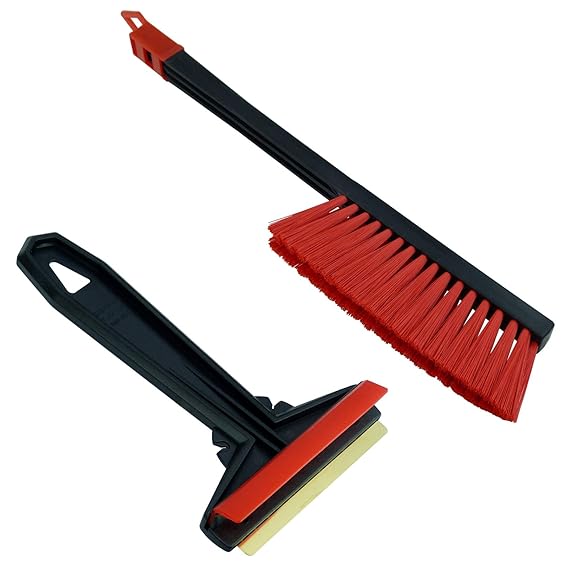 L&P Set A054 Eiskratzer Auto Murska Eisschaber + L&P A059 Schneebesen Murska Besen Auto Schneebürste lang Winter Schneefeger 