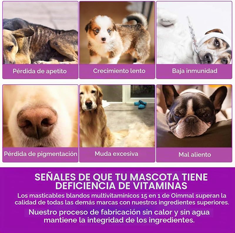 15 em 1 multivitamínico, 150 vitaminas mastigáveis para cães, suplementos para ancas e articulações, sistema imunitário, pelo e pelo, todas as idades e raças, sabor a pato — foto 4 de 7