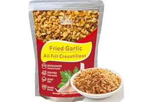 VIGOROUS MOUNTAINS Crispy Fried Garlic, Dried Minced, Crunchy Roasted Garlic Seasoning 10 Oz, 283.5g