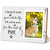 Itsoly Dog Memorial Picture Frame - Pet Loss Gift - I Love You Your Whole Life I Will Miss You for the Rest of Mine - Wooden Photo Frame, 4x6 Inch Photo12P70