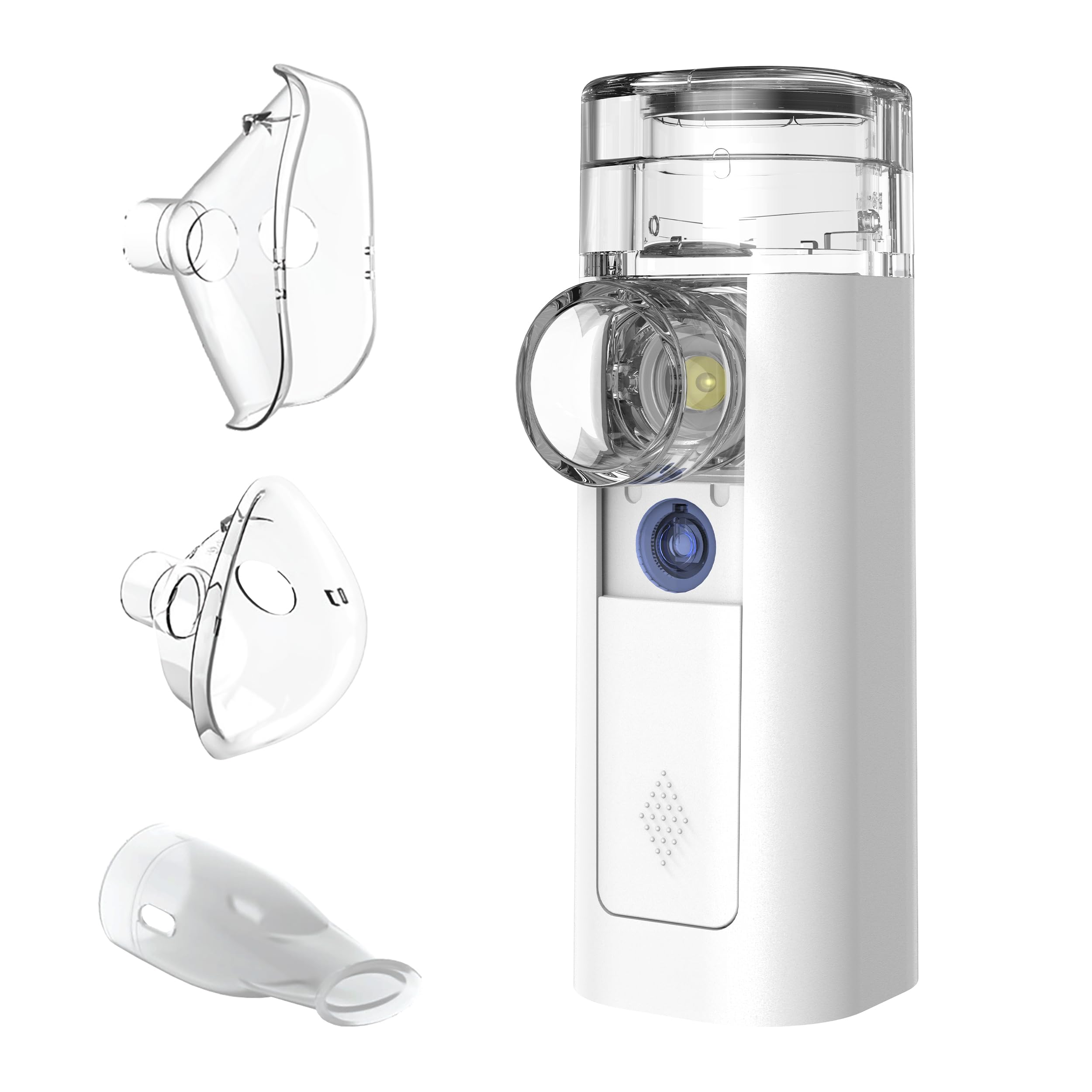 mini Air 360+ vertrieben von OMRON | Tragbares, geräuschloses Inhalationsgerät für Erwachsene & Kinder | Inhalator inkl. zwei Masken+Mundstück | Linderung von Husten & Erkältung | Laden mit Micro-USB