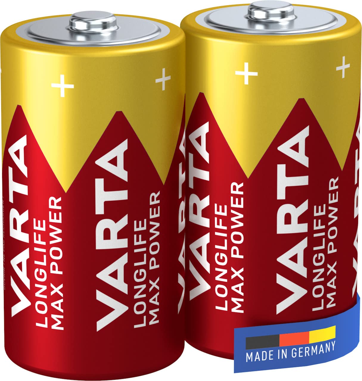 VARTA Longlife Max Power C Baby LR14 (2-pack) Alkaline Batteries – Made in Germany – ideal for toys and everyday devices