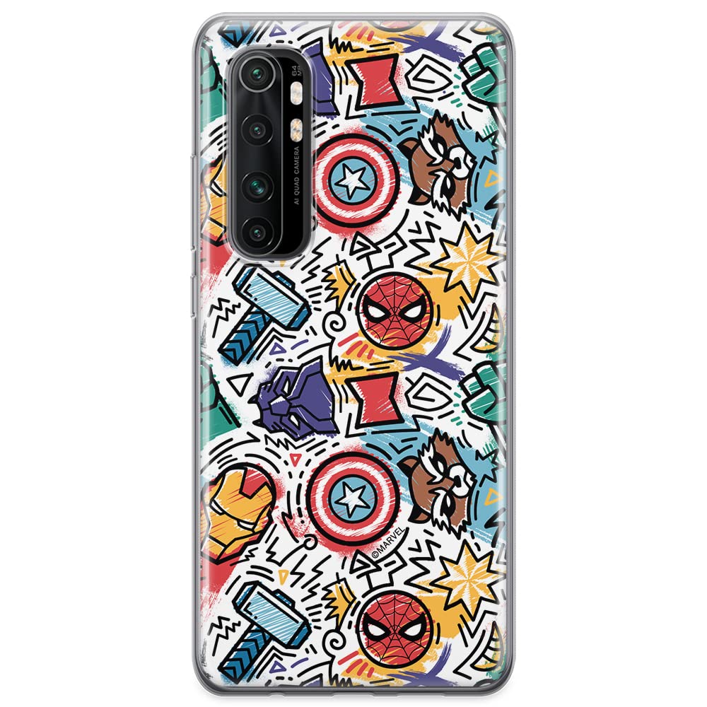 ERT GROUP mobile phone case for Xiaomi MI NOTE 10 Lite original and officially Licensed Marvel pattern Avengers 027 optimally adapted to the shape of the mobile phone, case made of TPU