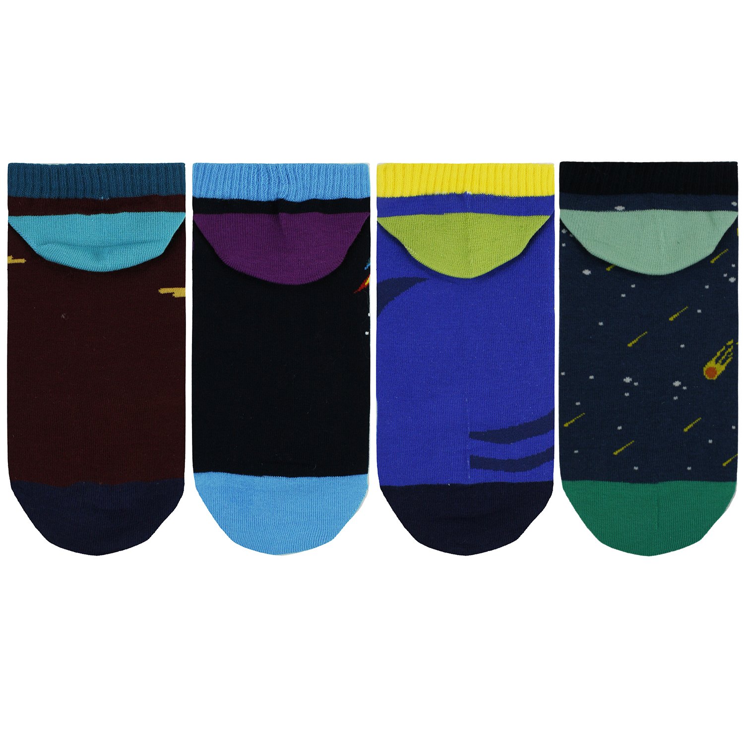 Happypop Mens Funny Ankle Socks Novelty Crazy Cotton Socks Cool Space Socks for Men