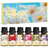 SALKING Essential Oils Gift Set, 100% Pure Aromatherapy Oils Set, 6 x 10 ML | Essential&ensp;Oils for Diffuser for Home, Soap Candle Making Scents, Jasmine, Neroli, Honeysuckle, Peony, Geranium, Freesia