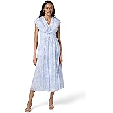 Club Monaco Womens Women's Tie Front Flutter Sleeve Midi Dress