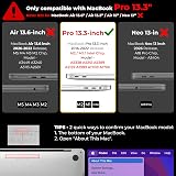 EooCoo Crystal Clear Case for 13-Inch MacBook Pro M1 M2 A2338 A2251 A2289 A2159 view 3