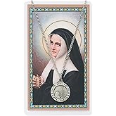 St Bernadette Prayer Card With Medal Christian Pendant Charm Patron Saint Catholic