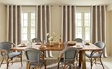 Woaboy Velvet Curtains 66x90 Taupe 2 Panels Room Darkening Eyelet view 2