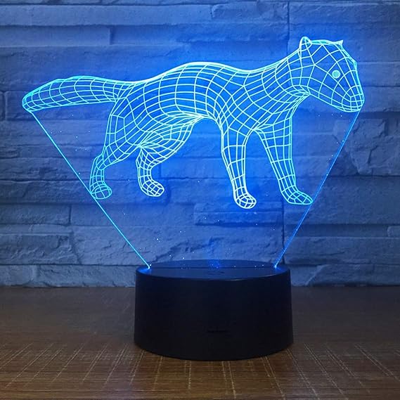 Visual Light, Leopard Gift Creation Atmosphere Lámpara 3D Fancy Home
