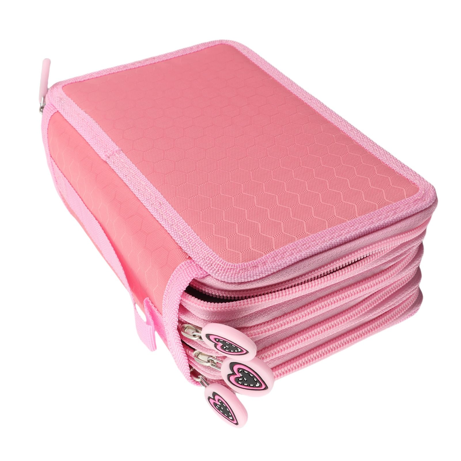 Yosoo Pencil Case for 72 Pencils Pencil Case 4 Layers Pencil Case Without Pencil Useful School Pencil Case (Pink)