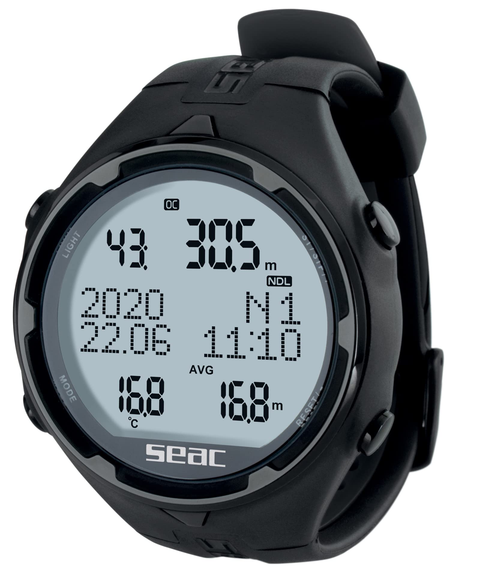 SEAC Action HR, High Resistance Dive Computer with Scuba and Freediving Mode, Dive Logbook, Dive Planner, Safety Alarms — image 1