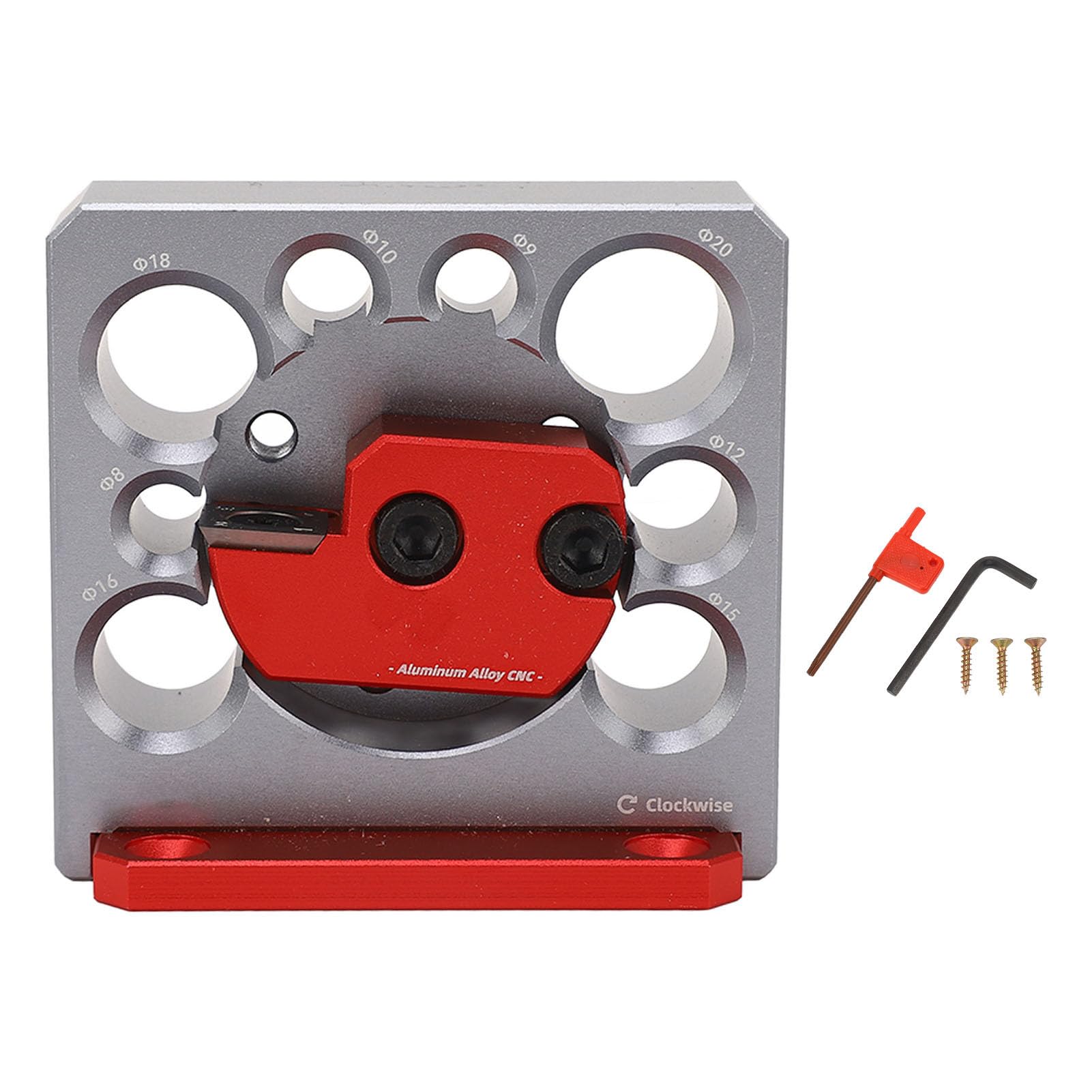Adjustable Dowel Maker Dowel Plate, 8 Holes Lathe Turning Tools Dowel Cutter Wood Dowel Rod Maker Electric Drill Carbide Inserts Dowel Maker Wood Dowel Rod Maker with Blade Wrench Adjustable Wrench