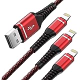 UYOUNG Heavy Duty iPhone Charger Cable, 3Pack 6ft Lightning Cable, USB Long Braided Nylon Charging Cord Compatible with iPhon
