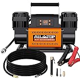 ALL-TOP 12V Air Compressor w/LCD Control Panel to Preset Target Pressure, 150PSI 12.35CFM Air Pump Inflator for Overland (Dual Cylinder)
