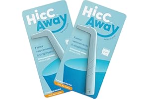 HICCAWAY Hiccup Straw - Stops Hiccups Naturally & Fast - As Seen On Shark Tank - Clinically Proven Relief for All Ages, Children & Adults - Safe, Lightweight, & Reusable (Light Blue, 2 Pack)