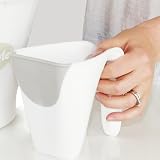 Shnuggle Bath Rinse Jug Soft Rim Hair Rinsing Cup White Grey view 7