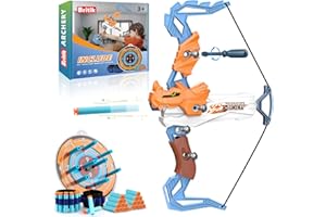 Britik Bow and Arrow for Kids Toys - Archery Set with 20 Suction Cup Arrows, Gifts for Boys Girls Toddler Age 4 5 6 7 8 Year Old