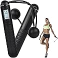 Skipping Rope with Counter, Cordless Jump Rope, Intelligent Timed Weighted Jump Rope, Adjustable Digital Counting Jump Ropes, Cordless Weighted Jump Rope for Lose Weight, Burn Calories
