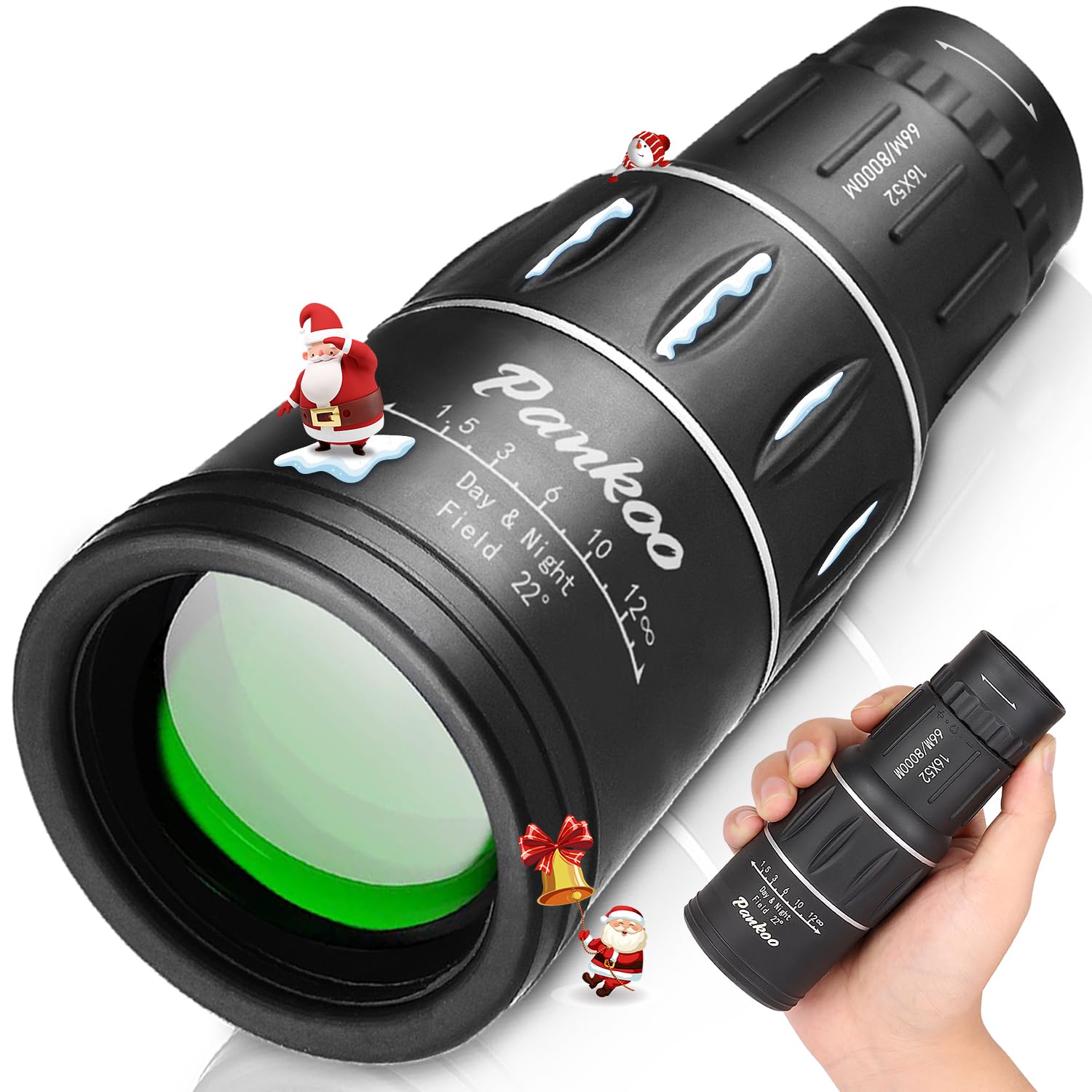 Photo 1 of Pankoomonocular 16X52 Monocular Telescope High Powered for Adults, 2025, Power Prism Compact for Adults, HD Scope for Outdoor Activity, Bird Watching, Hiking