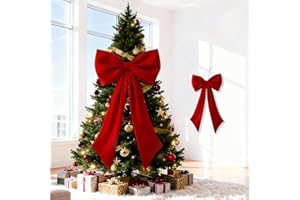 VIBZOX Red Bow Decor 2 Pack,Large & Small Red Coquette Room Backdrop Wall Decor for Christmas Decorations Bachelorette Bridal Shower Bow Valentines Xmas Decor