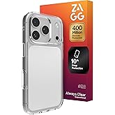 ZAGG Crystal Palace Lite Case for iPhone 17 Pro - Clear, Drop Protection (10ft/3m), Ultra-Slim & Lightweight, Sleek & Minimalistic Phone Case with Transparent Design, Anti-Yellowing Technology