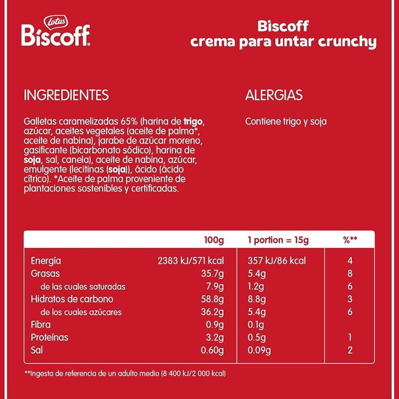 Biscoff lótus biscoff | creme para barrar | crocante | sabor caramelizado original | vegano | sem aromas ou cores artificiais | frasco pet | 380g
