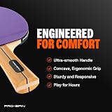 PRO-SPIN Table Tennis Bats 2-Player Set with Case 3 Balls Purple Blue view 4