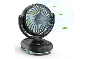 Momcozy Portable Fan with Clip | 4-Speed Mini-Fan for Carrier | Personal Fans Ultra Lighter 0.26lb | Gaps ≤4.5mm | Handheld C