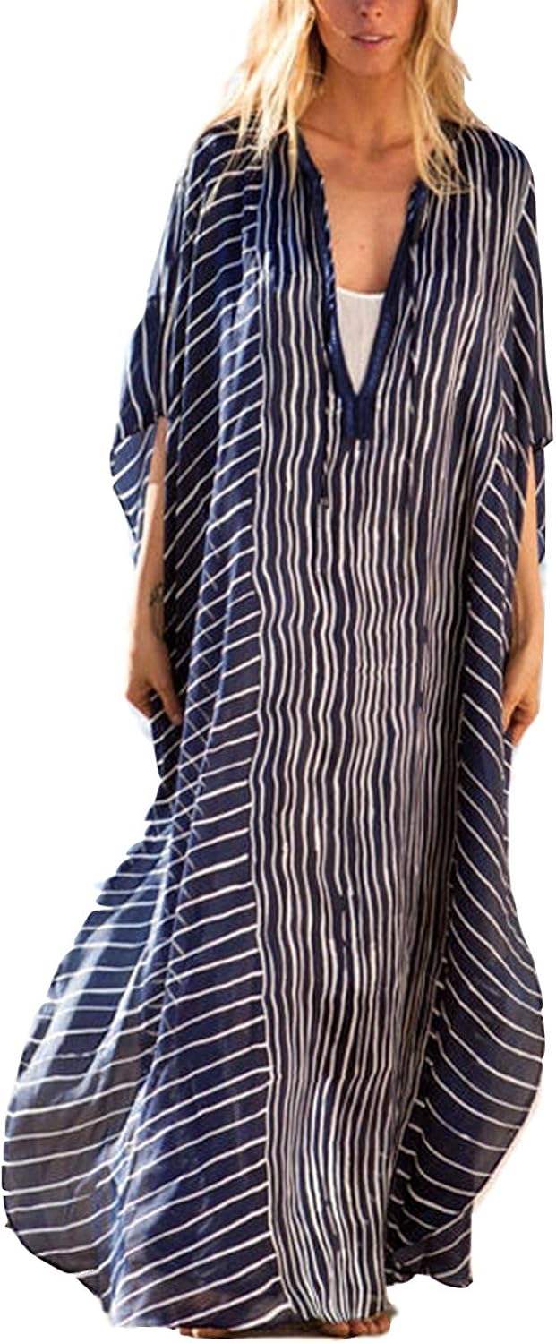 v neck caftan