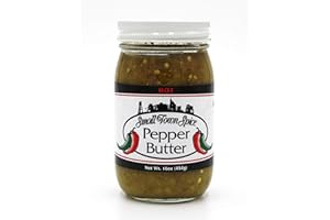 DEEP FORK FOODS Deep Fork Small Town Spice Hot Pepper Butter - Hot Pepper Spread with Jalapeno Peppers - Relish, Dip, Rub, or Condiment - 16 oz (454g)